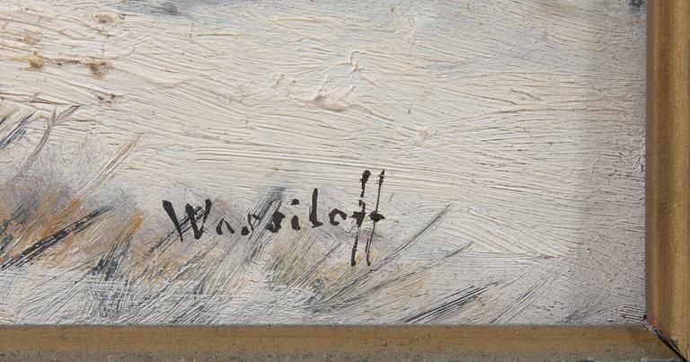 OKÄND KONSTNÄR, olja på pannå, 2 st, sign Wassiloff. Ryssland, 1900-talets senare hälft.