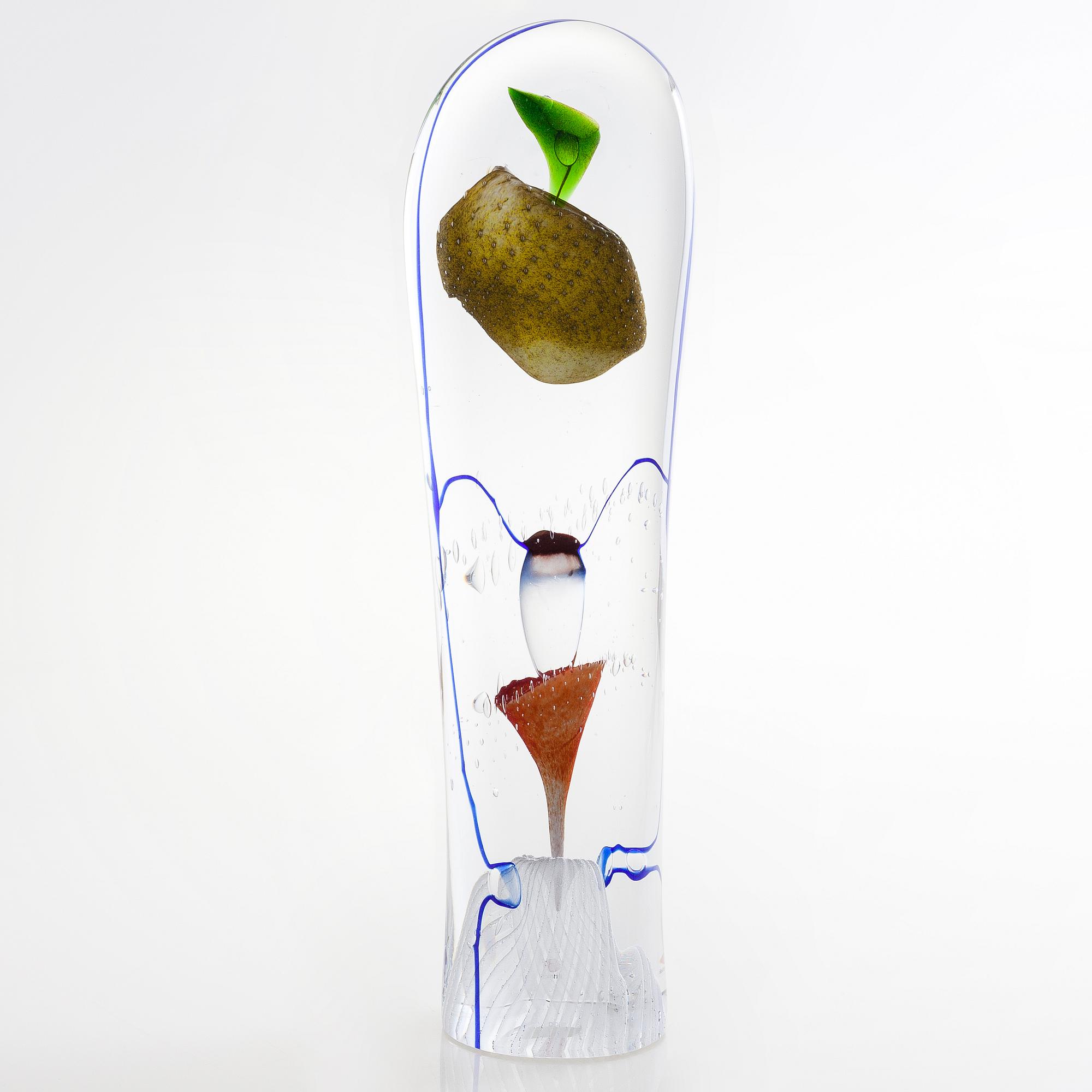 OIVA TOIKKA, glasskulptur "Latina II", signerad Oiva Toikka Iittala 2010, numrerad 13/30.
