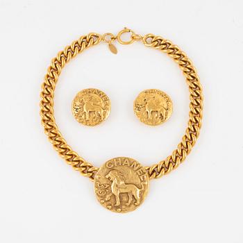 Chanel, earrings & necklace, 1984.