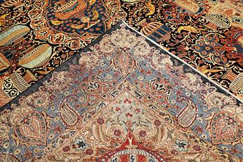 A Kashmar carpet, approx. 383 x 292 cm.
