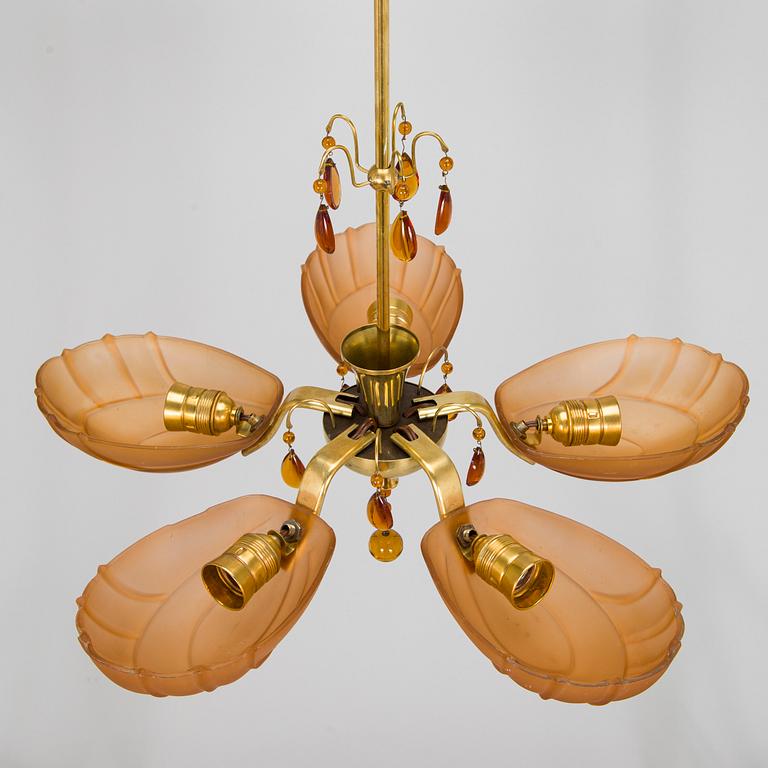 Paavo Tynell, taklampa modell 1469/5, Taito, 1930-tal.