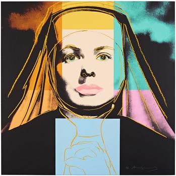 427. Andy Warhol, "The Nun", from; "Three portraits of Ingrid Bergman".