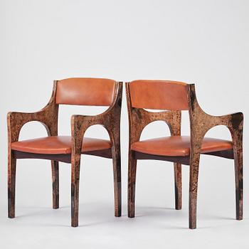 Aldo Tura, stolar, fyra stycken, Milano, Italien, 1960-70-tal.