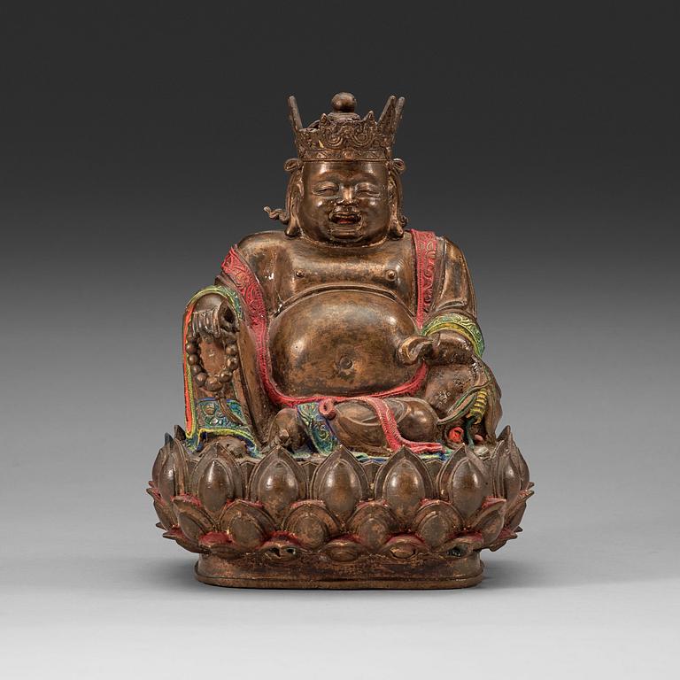 A bronze Budai, Qing dynasty, presumably 18th century.