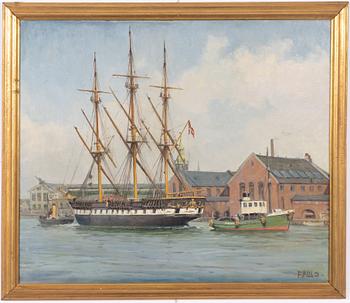 Paul Sinding, The frigate "Jylland" must pass through Knippelsbro.