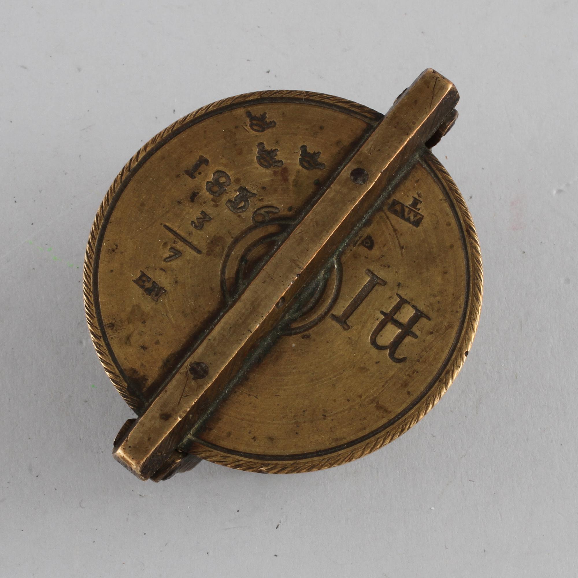 VIKTSATS, mässing, troligen Abel Wiberg (1757-1817), Eskilstuna, otydligt daterad 1816?.