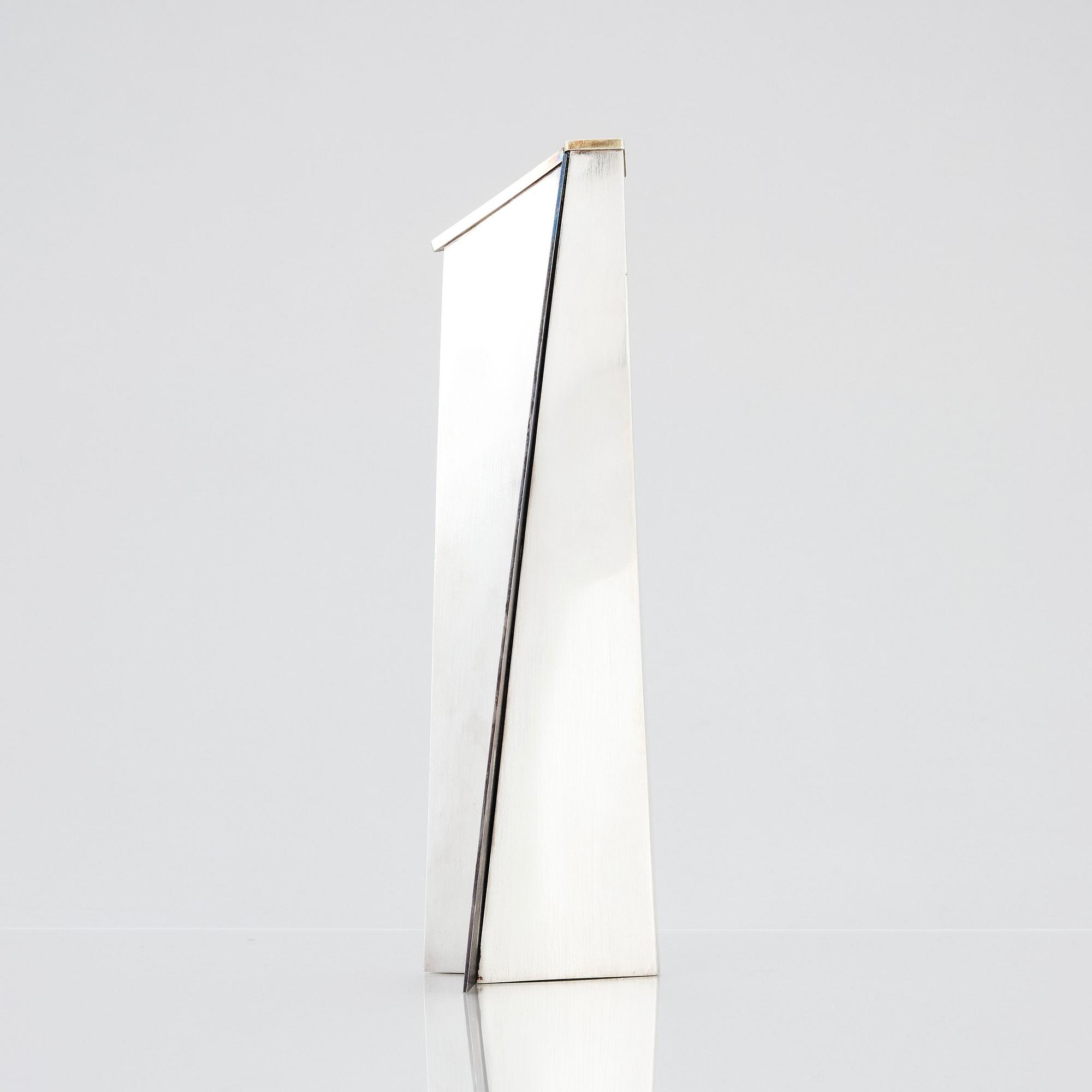 Rolf Lindståhl, a sterling silver vase, Stockholm 1996.