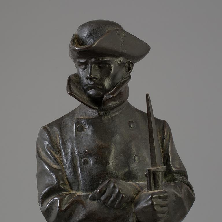 ALFRED OHLSON, SKULPTUR, brons, signerad.