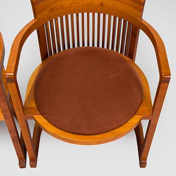 Frank Lloyd Wright, käsinojatuoleja, 4 kpl, mallinumero 606, ”Barrel”, Cassina.