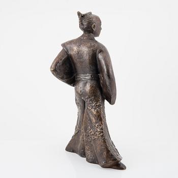 Skulptur föreställande Samuraj, brons. Japan, 1900-tal.