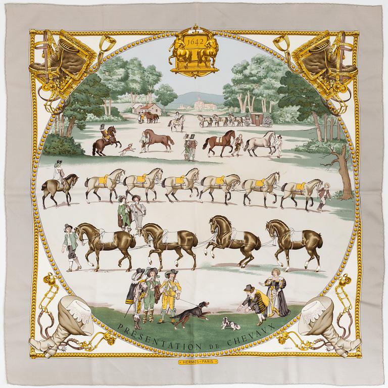 Hermès, scarf, "Présentation de chevaux".
