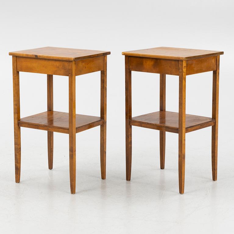 A pair of bedside tables, early 20th century.