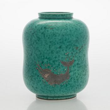 Wilhelm Kåge, a ceramic vase, "Argenta", Gustavsberg 1935.