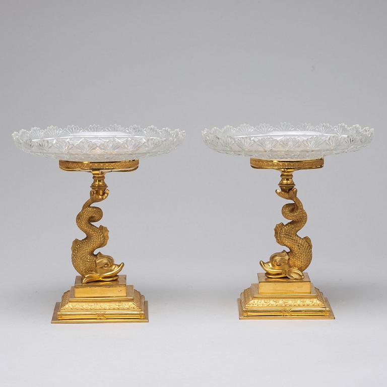 Seven Empire-style centre pieces, late 19th ct.