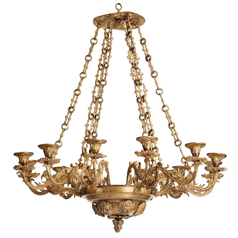 A Neo-Rococo mid 19th century twelve-light hanging-lamp.
