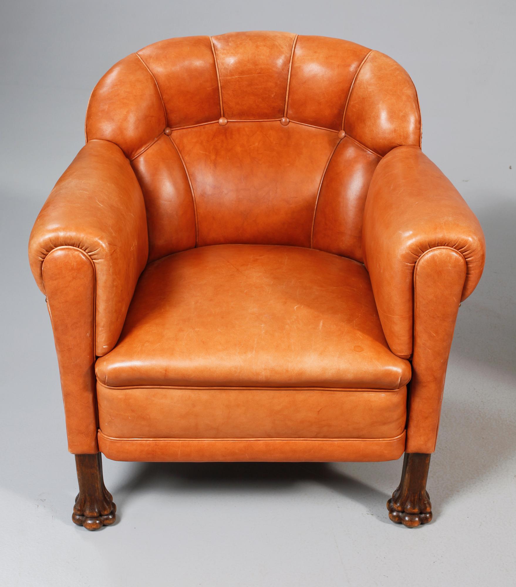 FÅTÖLJER, ett par, 1900-tal.