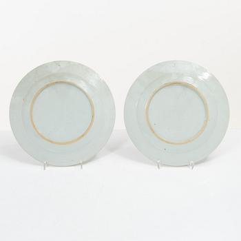 A set of four Imari porcelain plates, China, Qianlong (1736-95).