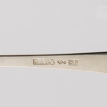 Jacob Ängman, cutlery 18 dlr silver "Rosenholm" GAB Eskilstuna 1970s.