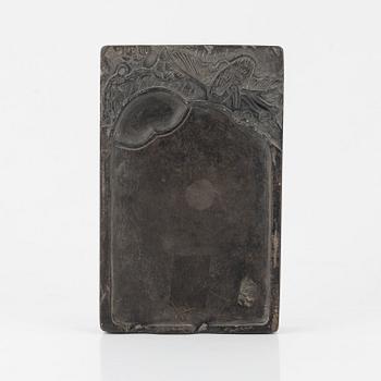 A Chinese inkstone, Qing dynasty.