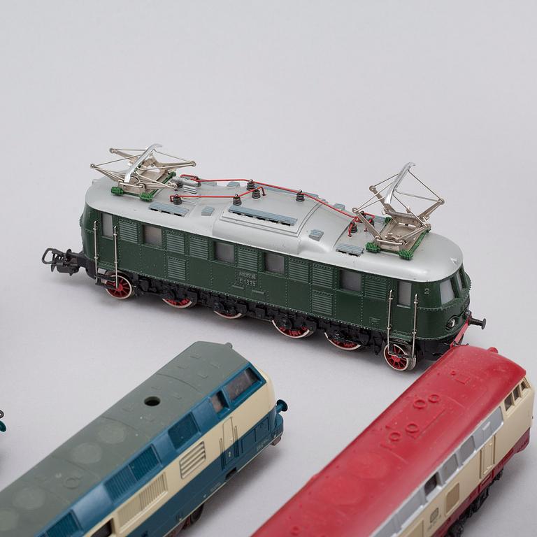 PARTI MODELLTÅG, 20 delar, bl.a Märklin och Lima, 1900-talets andra hälft / tidigt 2000-tal.