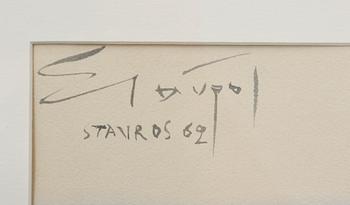 STAVROS PAPASSAVAS, akvarell, sign o dat 62.