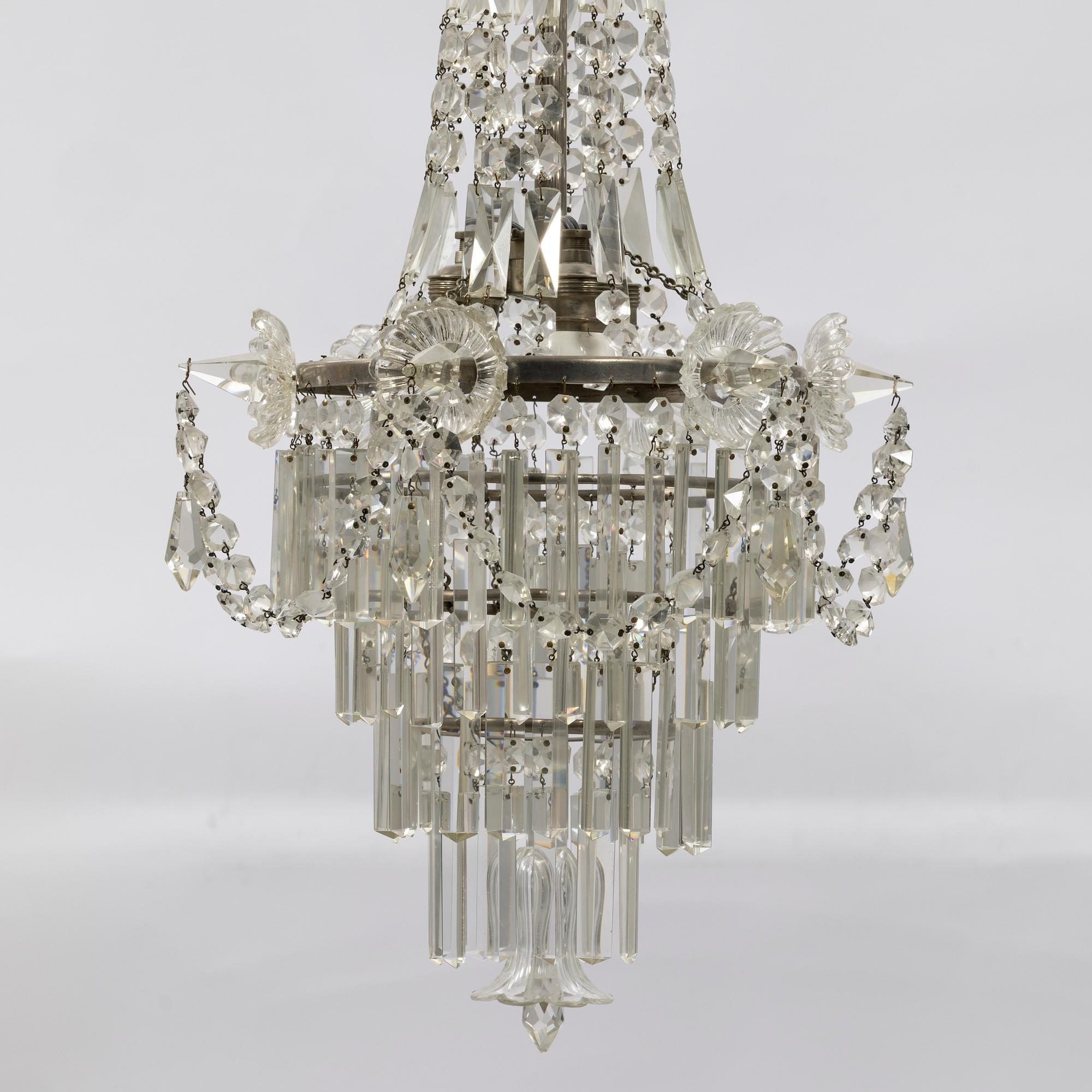 Chandelier, Oscarian, early 20th century.