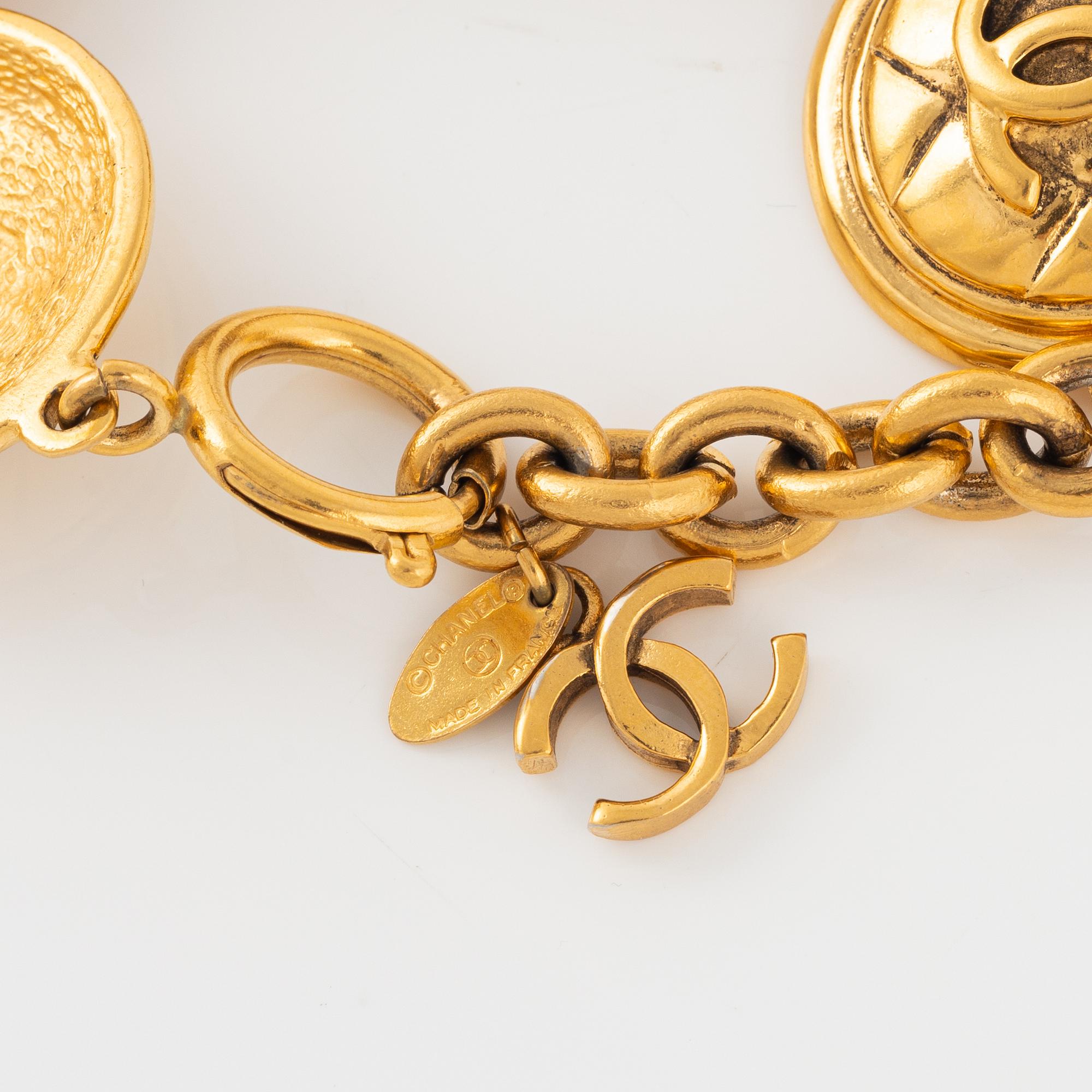 Chanel, a gold tone bracelet, 1990-1992.