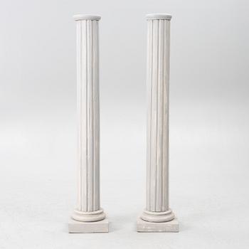 Columns, a pair, contemporary.