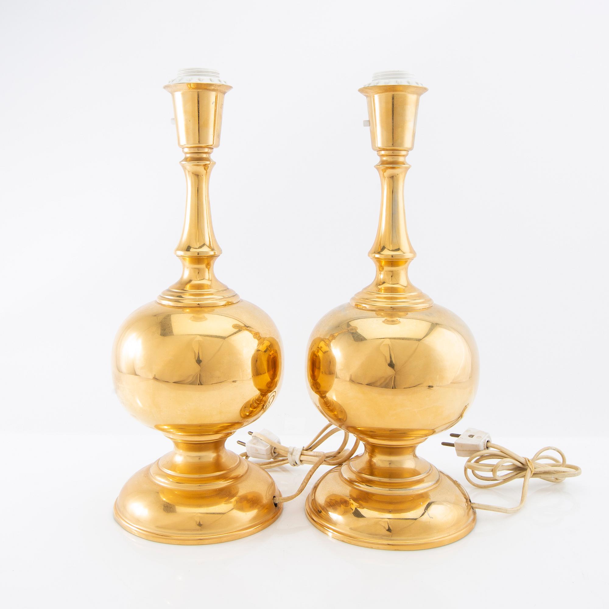 Table lamps a pair Aneta Växjö late 20th century.