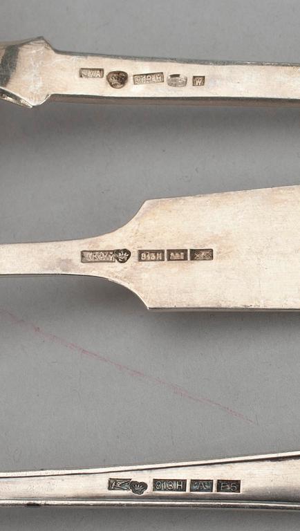 STRÖSKEDAR, 3 st, silver, Finland 1907-1927. Tot. vikt ca 148, 4 g.