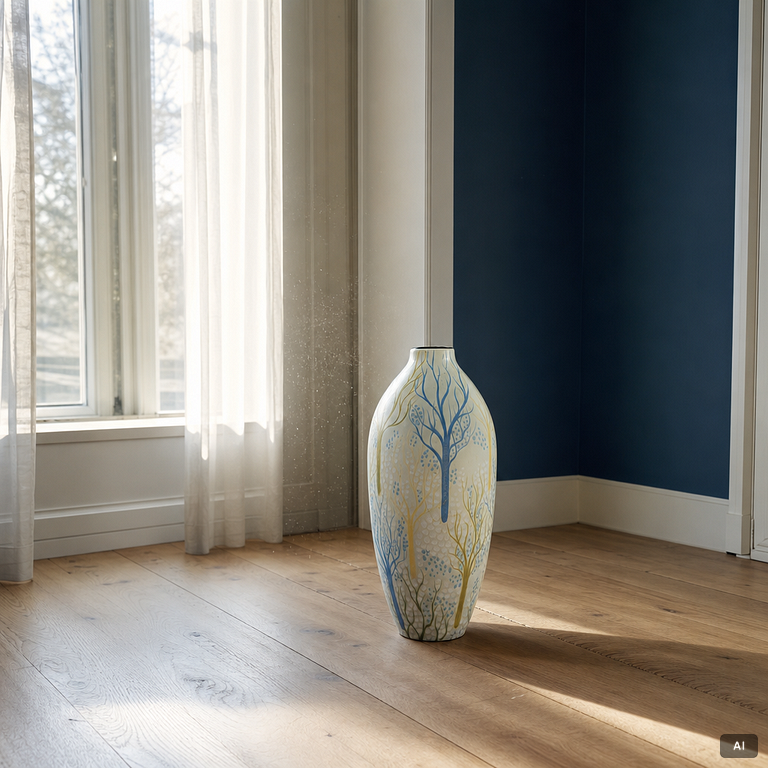 Maud Fredin-Fredholm, a 'Vår' floor vase, Bo Fajans, 1946-1949.