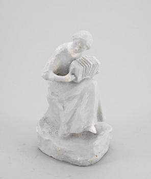 ANDERS WISSLER, skulptur, gips. Signerad och daterad 1910.