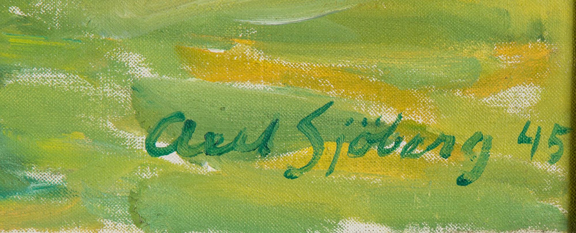 Axel Sjöberg, oil on canvas, signed and dated -45.