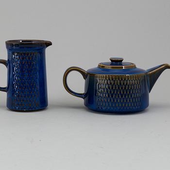 TESERVIS, 28 delar, stengods, Søholm Stentøj, Bornholm Danmark, 1960/70-tal.