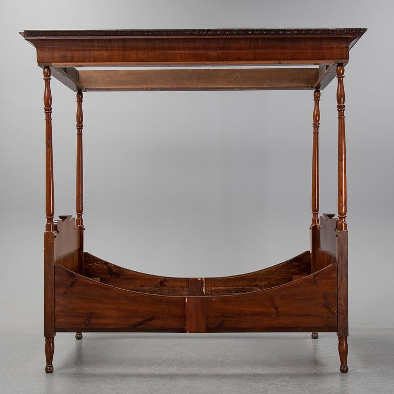 A late 19th century mahogany bed.