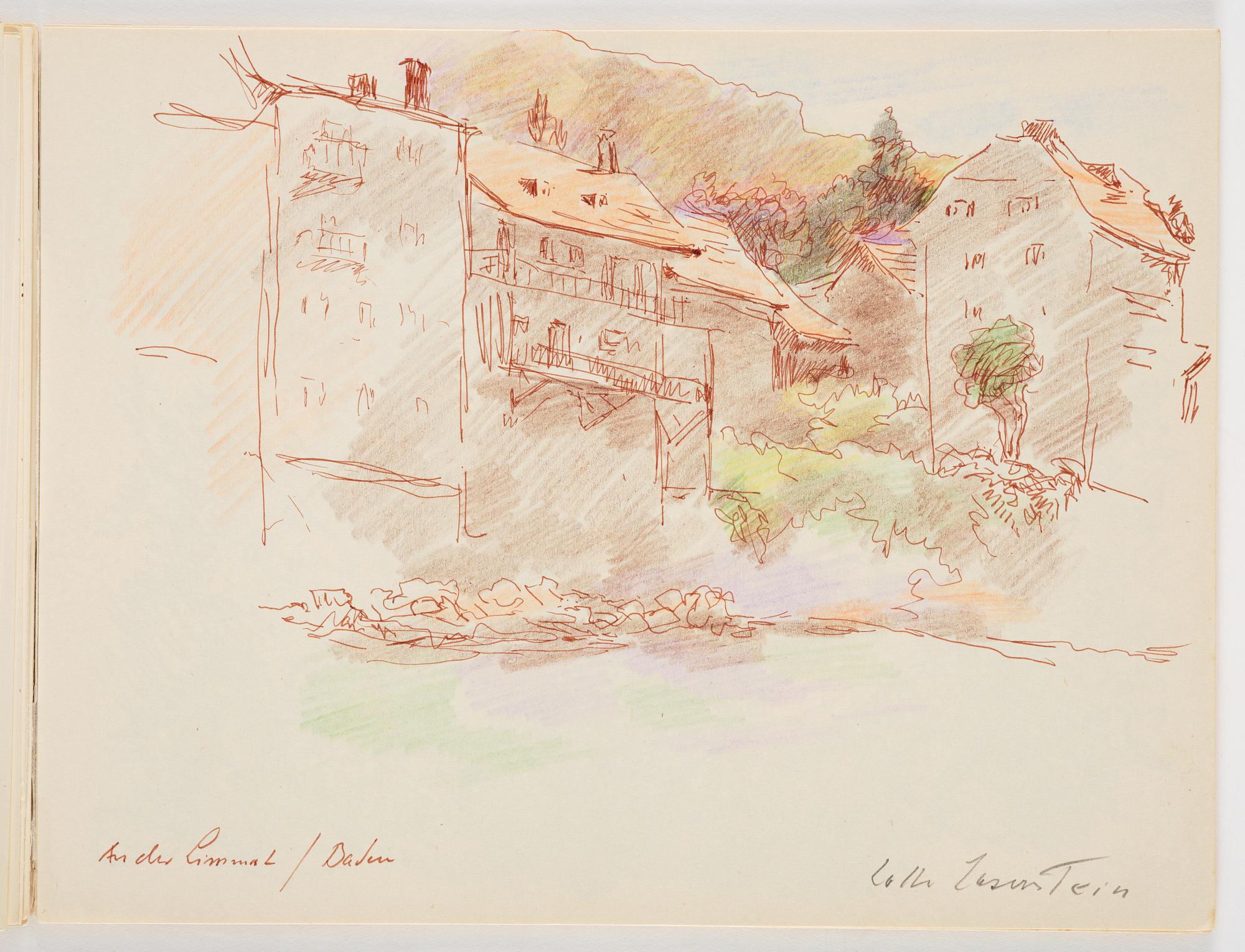 Lotte Laserstein, Skissblock med 22 teckningar varav 7 signerade.