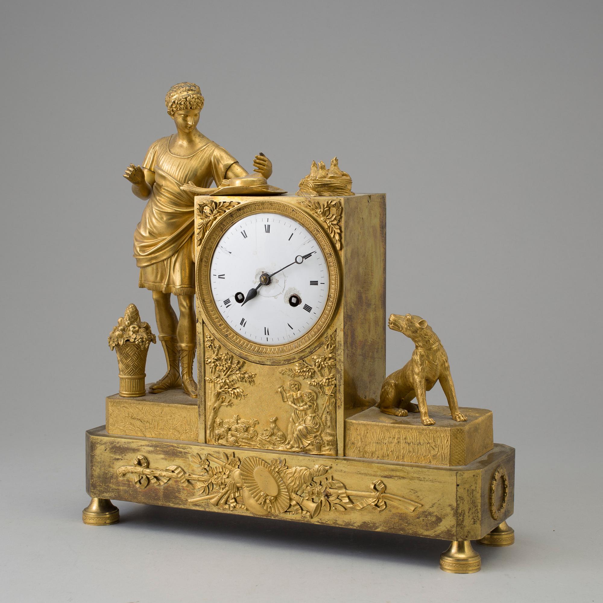 A French Empire early 19th century mantel clock.