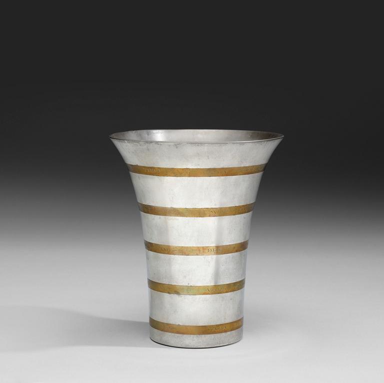 Estrid Ericson, An Estrid Ericson pewter vase by Svenskt Tenn 1948.