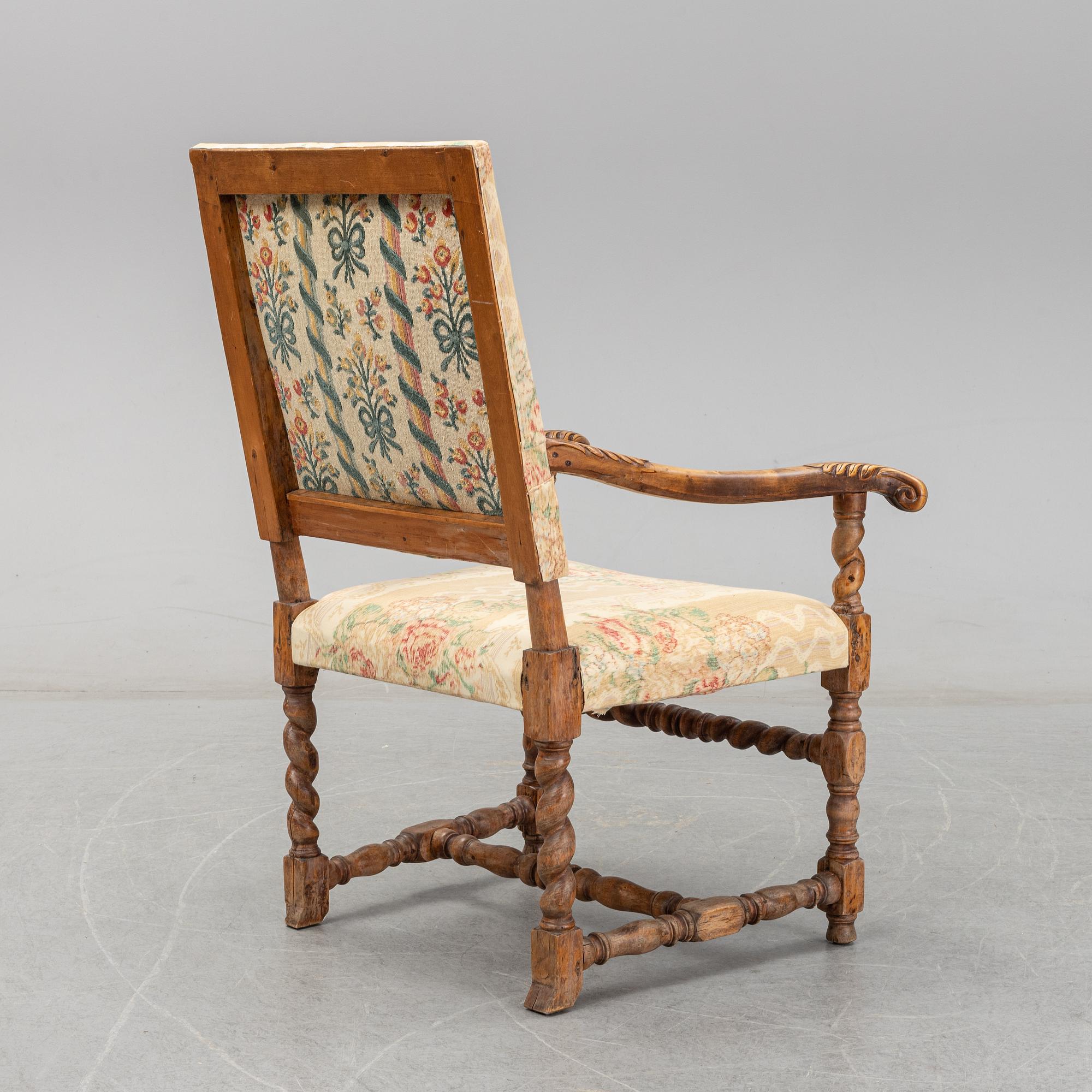 A first half of the 18th Century  baroque armchair.