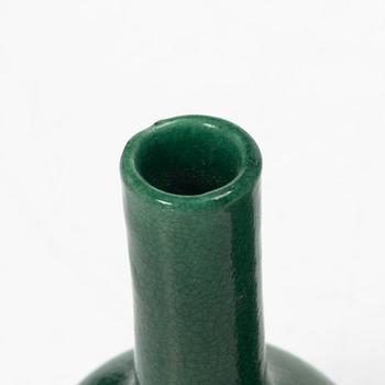 Two green monochrome vases, Qing dynasty, 18th/19th century.