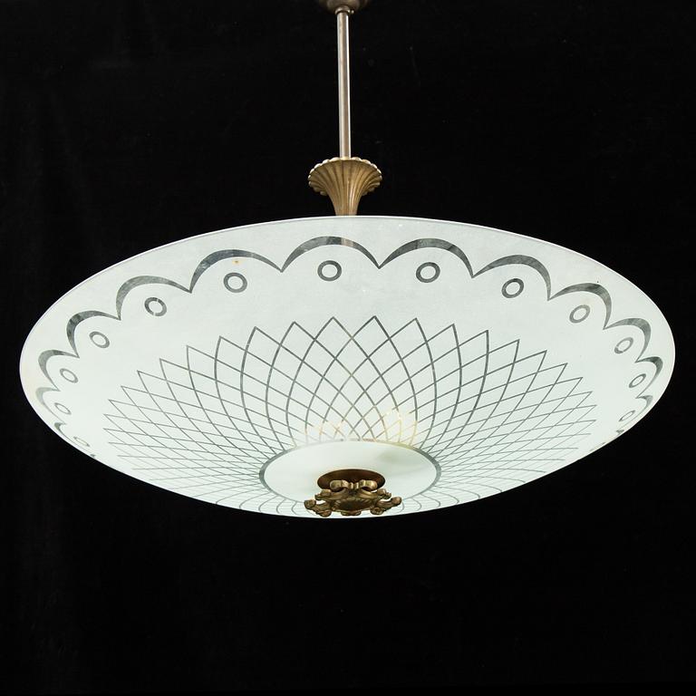 A ceiling lamp ca 1940's, possibly Orrefors.