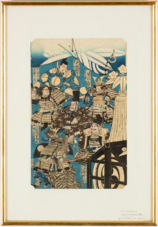 Utagawa Sadahide, färgträsnitt, Japan, 1800-talets mitt.