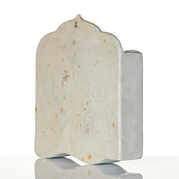 A blue and white wall vase, Qing dynasty, 19th century.