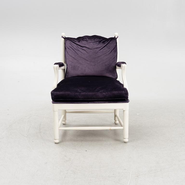 Fåtölj, sk "Gripsholmsmodell", Åmells Möbler, 1900-talets andra hälft.