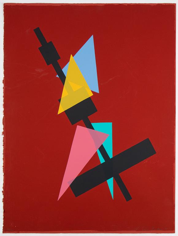 C Göran Karlsson, silkscreen ion colours, 1984, signed 166/200.