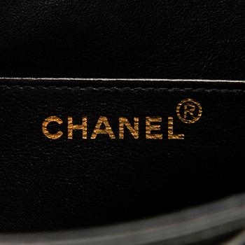 CHANEL Black Patent Leather Briefcase.