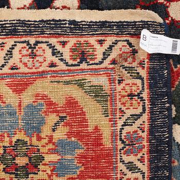 A CARPET, an antique Ziegler Mahal, ca 417,5 x 326 cm (as well as one end with 2 cm flat weave).