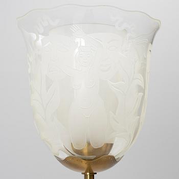 Bo Notini, a Swedish Modern floor lamp, Glössner & Co, Stockholm, 1940s.