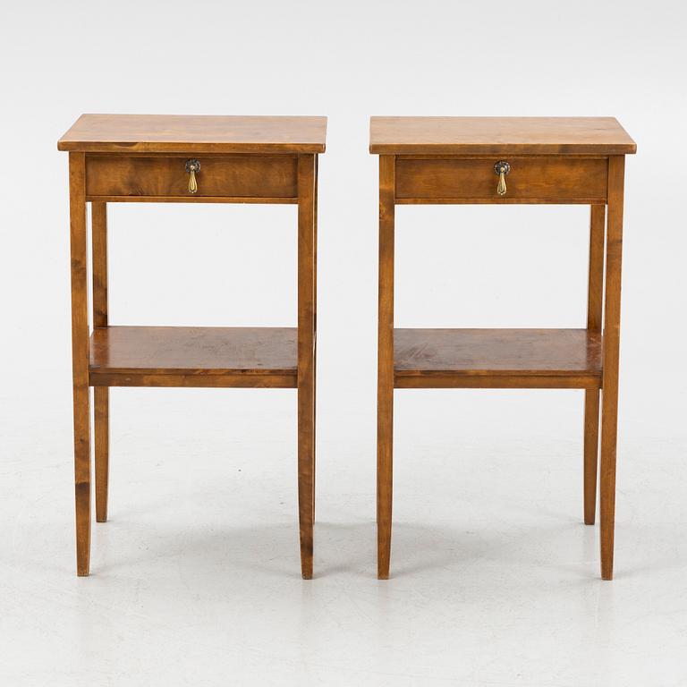 A pair of bedside tables, early 20th century.