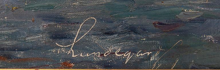 Justus Lundegård, oil on canvas signed.